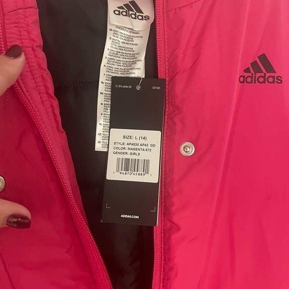 - Adidas BNWT Girls large(14) coat - Picture 3 of 6